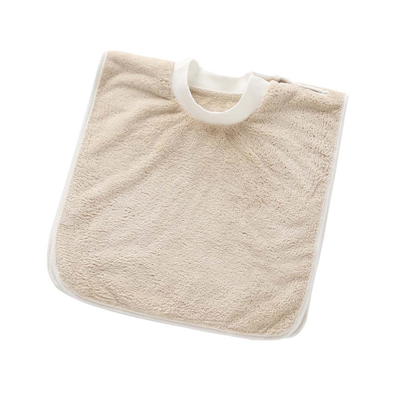 Coral Fleece Baby Slabbetjes Tandenborstel Handdoek Voeden Burp Doek Speeksel Handdoek Schort: Khaki