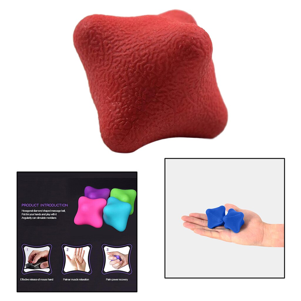 Trigger Points Massage Ball Myofascial Release Deep Tissue Self-Massage Ball: Red