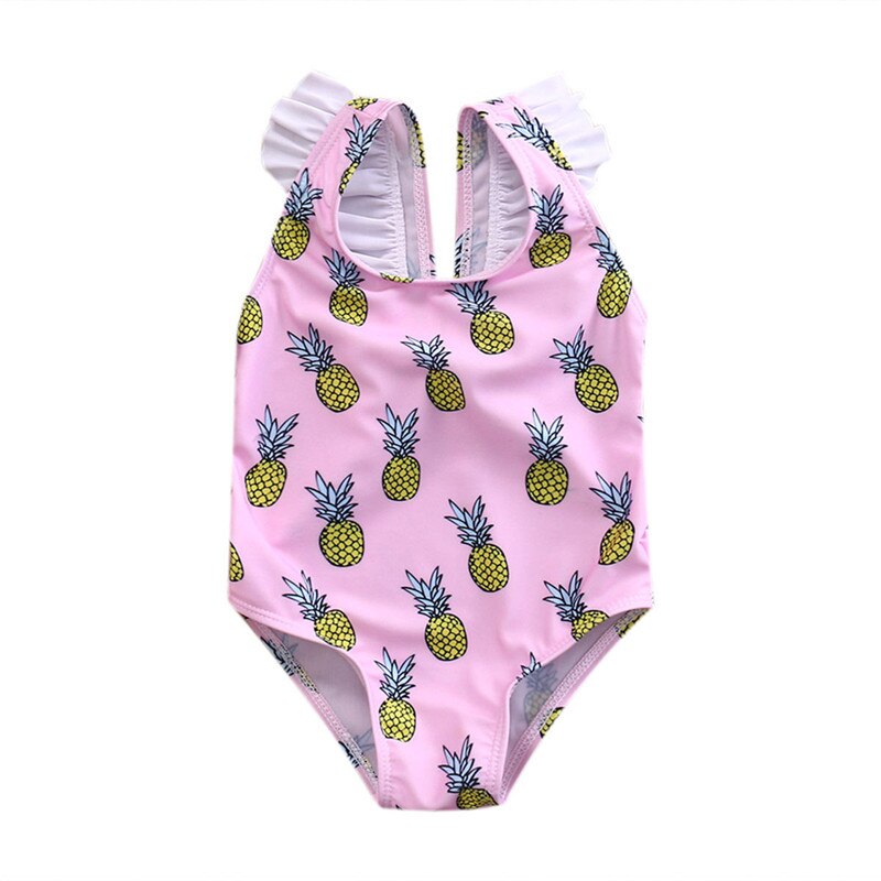 Baby tøj ananas lille barn baby pige børn badedragt badetankini bikini sæt badetøj badetøj badetøj: 6 to 12 måneder