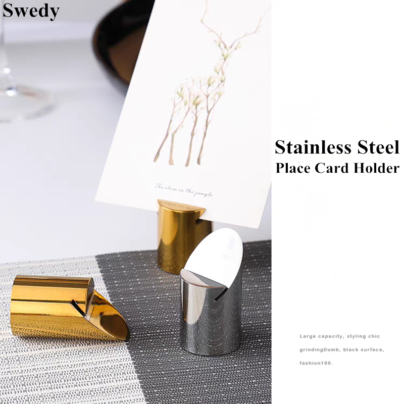 Stainless Steel Table Place Card Holder Photo Picture Holder Clip Wedding Party Table Number Menu Sign Holder Display Stand