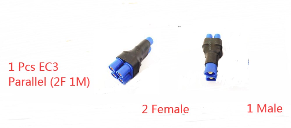 1 SZTUK Deans T Plug EC3 EC5 XT60 XT90 Równoległy adapter szeregowy Lipo Battery Converter Złącze Wtyczka DIY RC Model akcesoria: Jasno szary