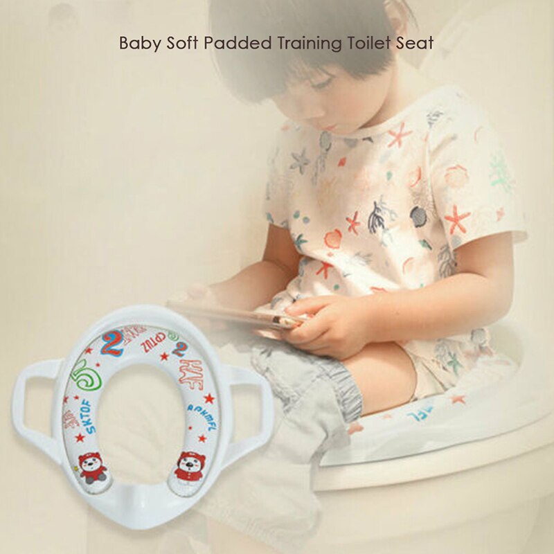 Baby training toilet seat environmental protection children's toilet with handle training seat baby toilet seat
