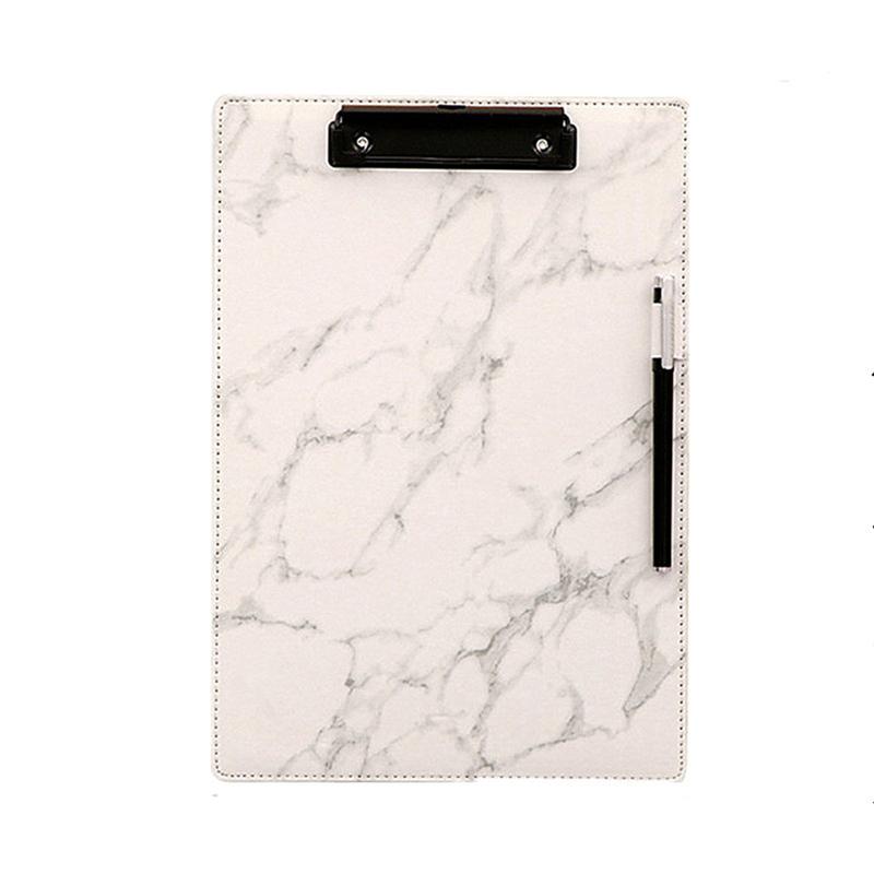 Marble A4 Size Clipboard File Folder Stationery Board Hard Board Writing Plate Clip Report Office Supplies for Office School: Red