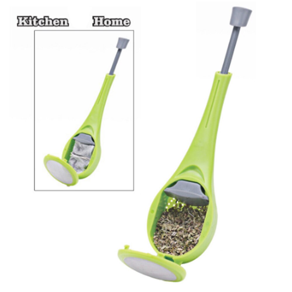 Tea Infuser Built-in plunger Reusable Food Grade Silicone Tea&amp;Coffee Strainer Measure Heath Intense Flavor Kitchen Tools: Green