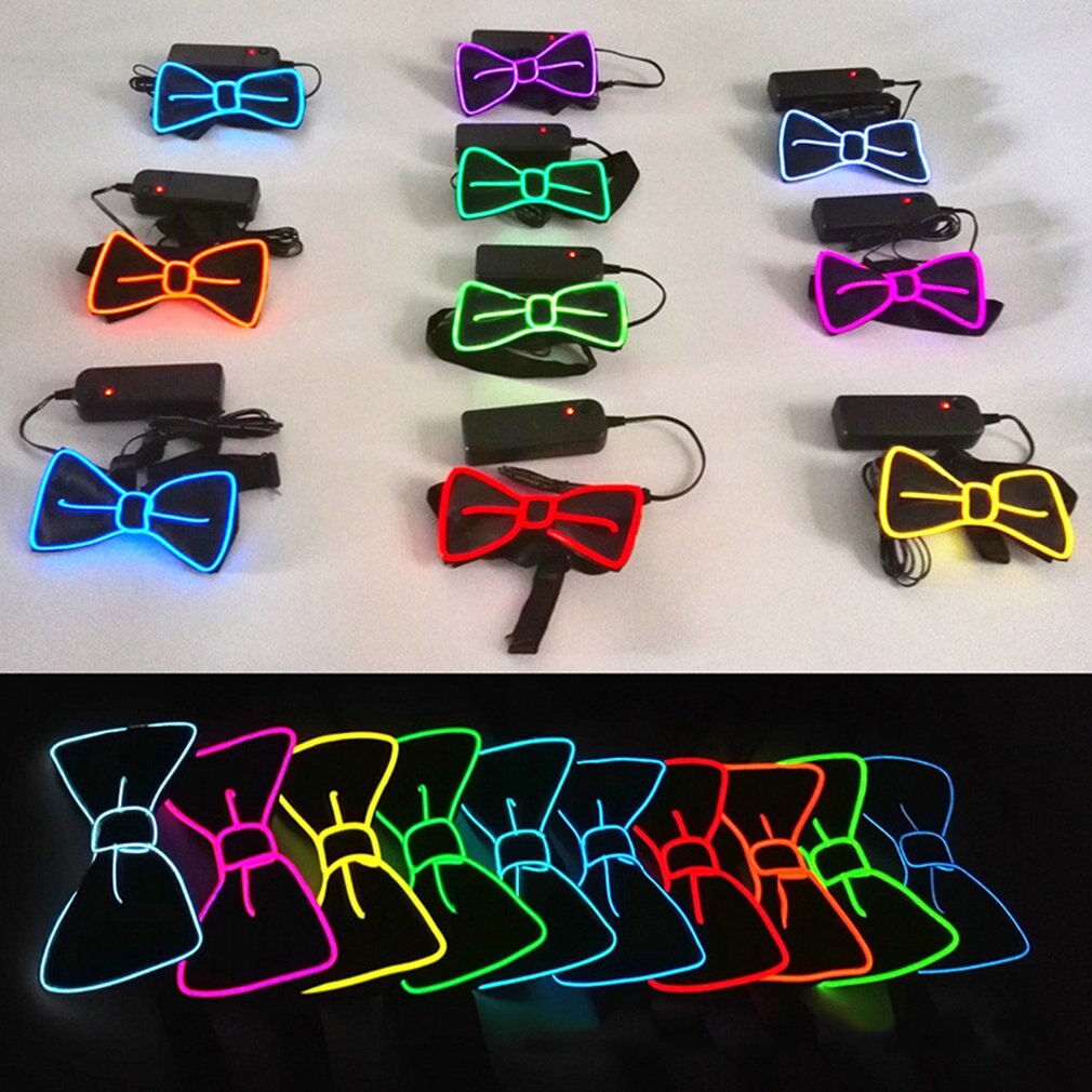 Mannen Led Draad Knipperlicht Up Strikje Lichtgevende Bow Tie Stropdas Voor Mannen Club Wedding Dance Party Kerst jaar