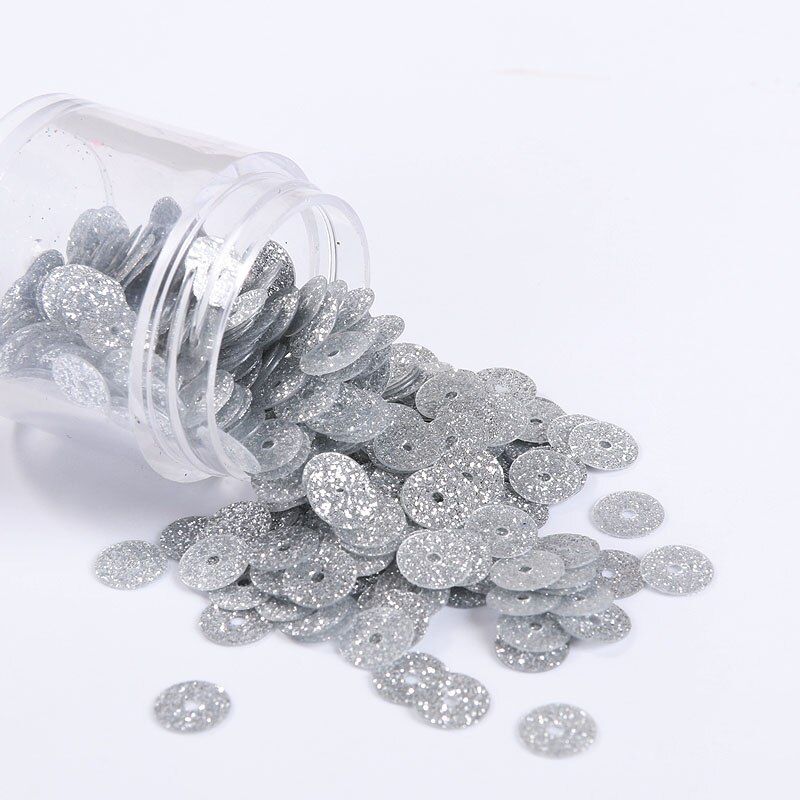 Pailettes 4Mm Glitters Sequin Platte Ronde Losse Pailletten Naaien Bruiloft Decoratie Craft Scrapbook Diy Accessoires 2000Pcs: JCF sliver