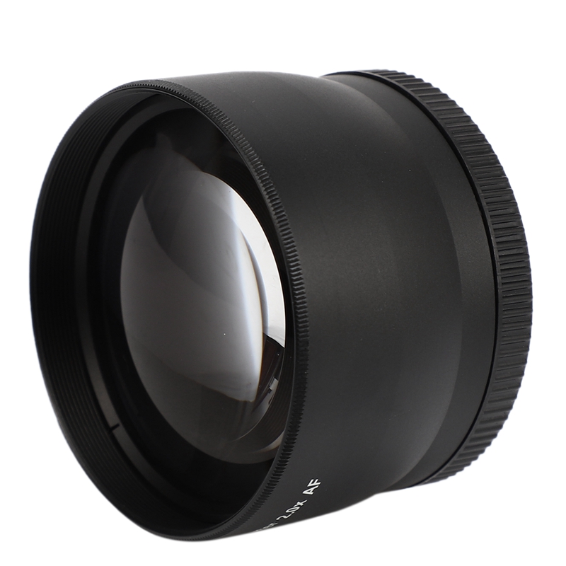 NEWYI 58mm 2.0X téléobjectif pour appareil photo numérique DSLR pour appareil photo et caméscope à fils avant