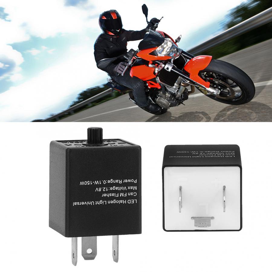 Clignotant lumineux clignotant 12V 24V | À 3 broches, réglable, clignotant de relais, pour les accessoires universels de moto automobile