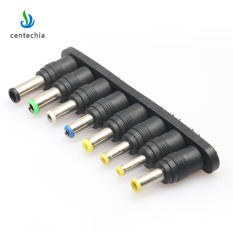 Centechia Universele 1 set = 8 stks 2pin Jack DC Pluggen voor Laptop AC Power Adapter Computer Tips Connectors voor Notebook: Default Title