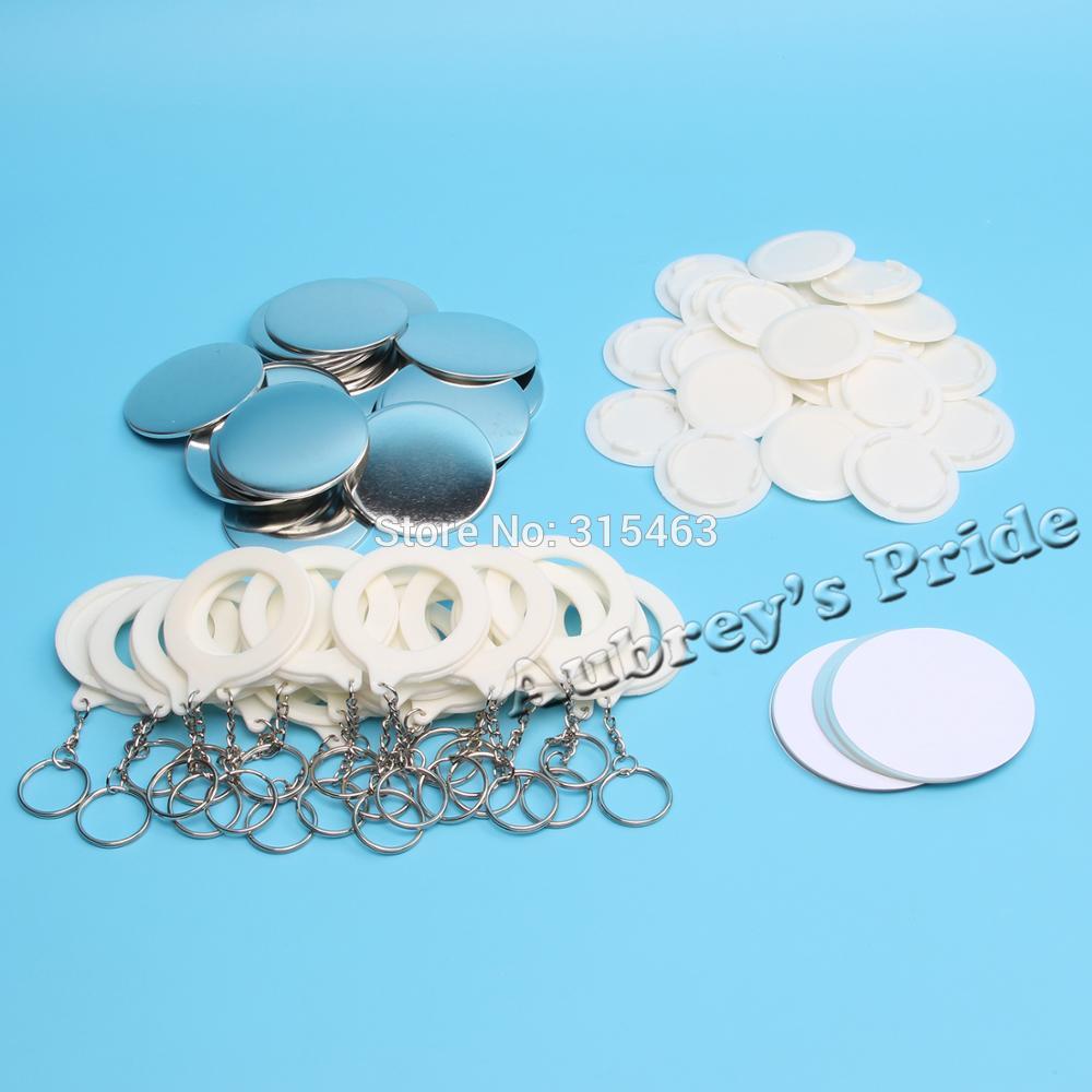 2-1/4 &quot;58mm 100 Sets Lange Sleutelhanger Kenteken Supply Materialen voor NIEUW Professionele Kenteken Button maker
