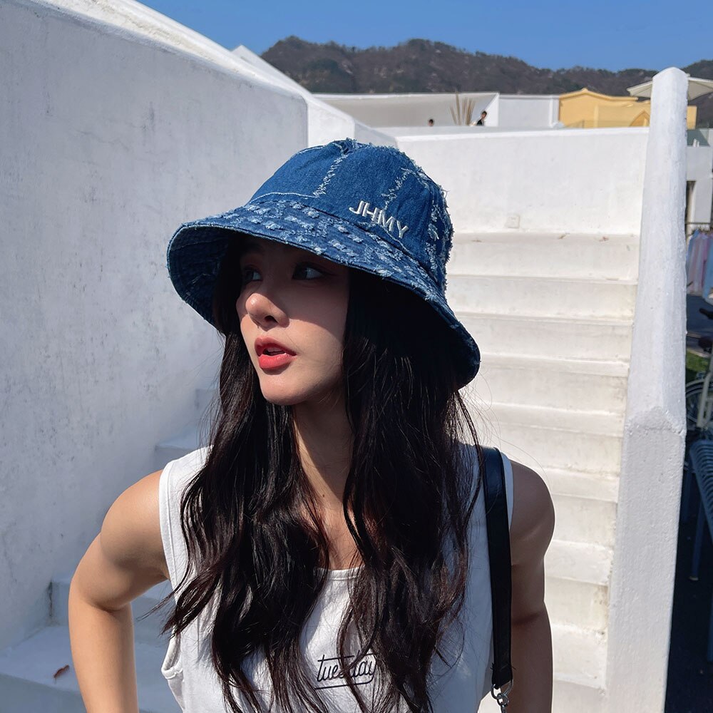 Patchwork sun hats cowboy hats Bucket hat straw cowboy hat Women's bucket hat Cowboy clothes women's hats for men hip hop caps