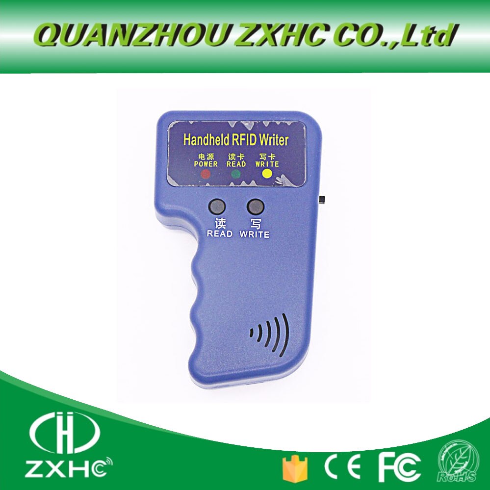 Portable Handheld ID Cards 125 KHz RFID Copier Reader Writer Duplicator + 5 x T5577 Keyfobs And 5 x EM4305 keyfobs