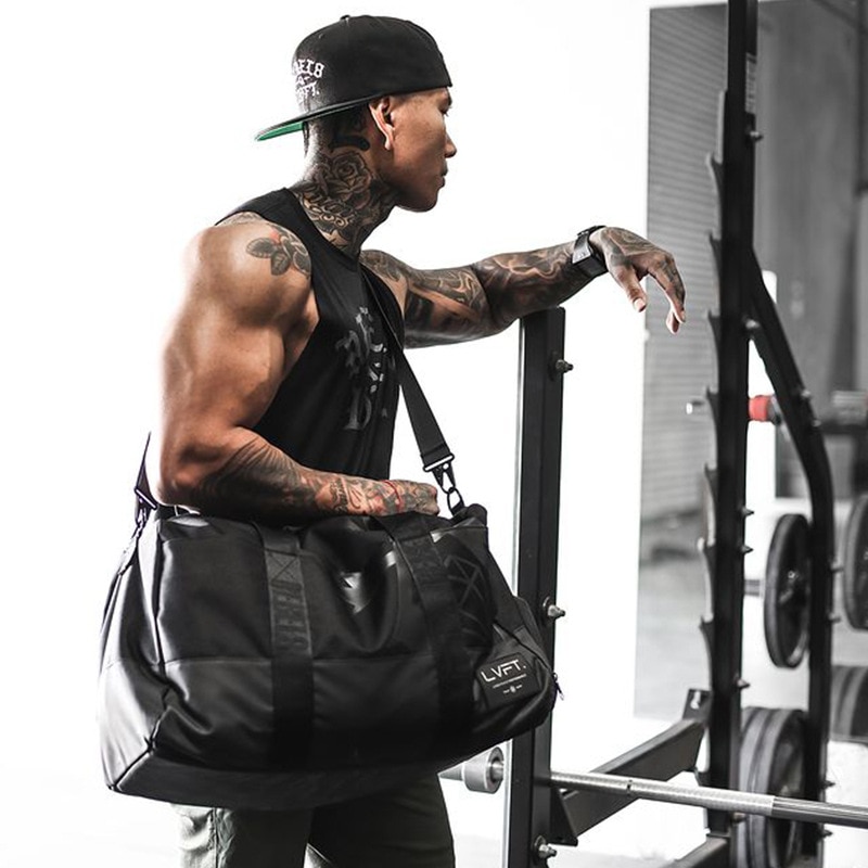 Multifunction Gym Men Sports Fitness Pack Cylinder One Shoulder Sport Women's Handbags Travel Nylon Waterproof Handbag Package