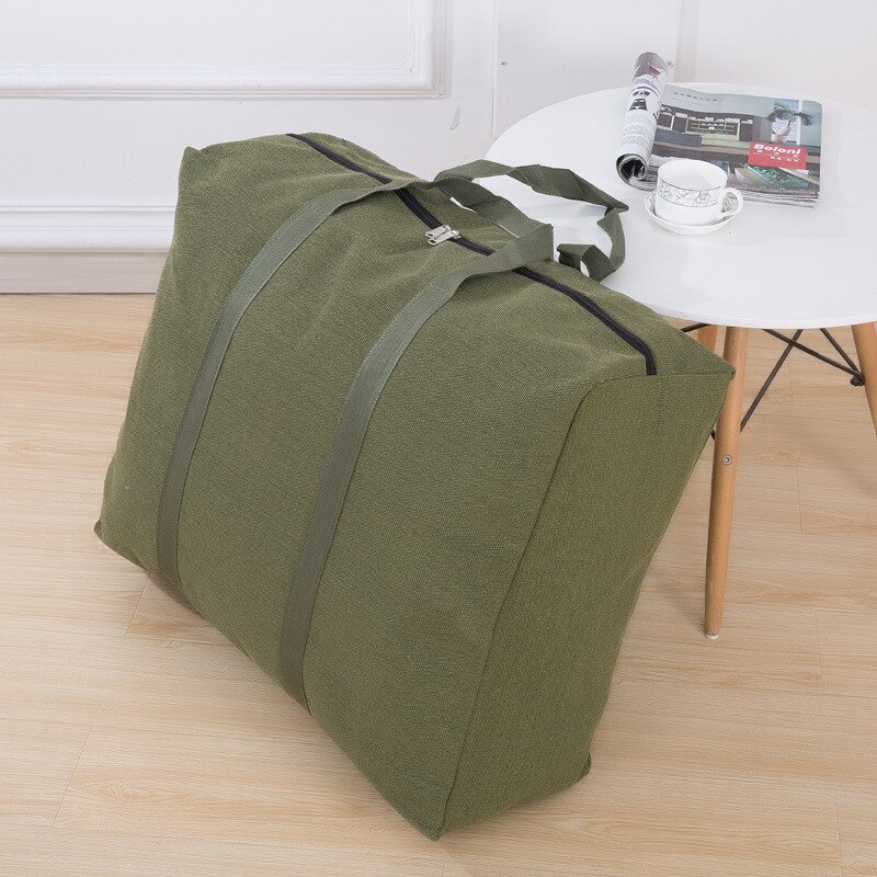 Foldable Canvas Storage Bag Clothes Blanket Quilt Wardrobe Closet Dust Proof Under Bed Pouch Wardrobe Closet Organizer Accessory