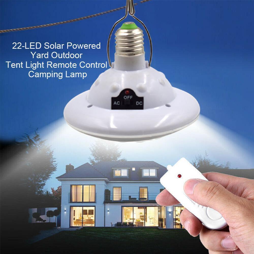 22LED Outdoor/Indoor Solar Lamp Afstandsbediening Zonnepaneel Lamp Solar Hooking Kamp Tuinpad Verlichting Oplaadbare Emergency