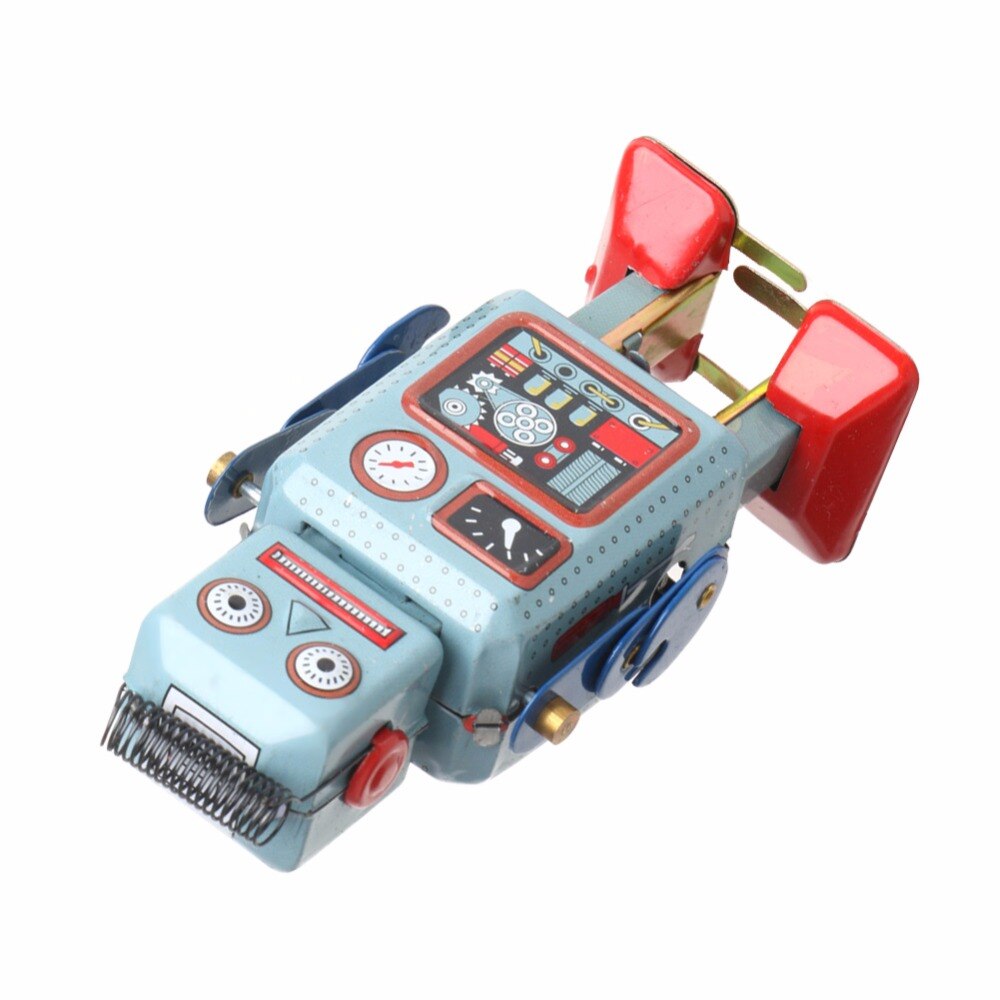 HBB – Robot mécanique Vintage en fer blanc pour enfants, jouet mécanique à remonter, Collection