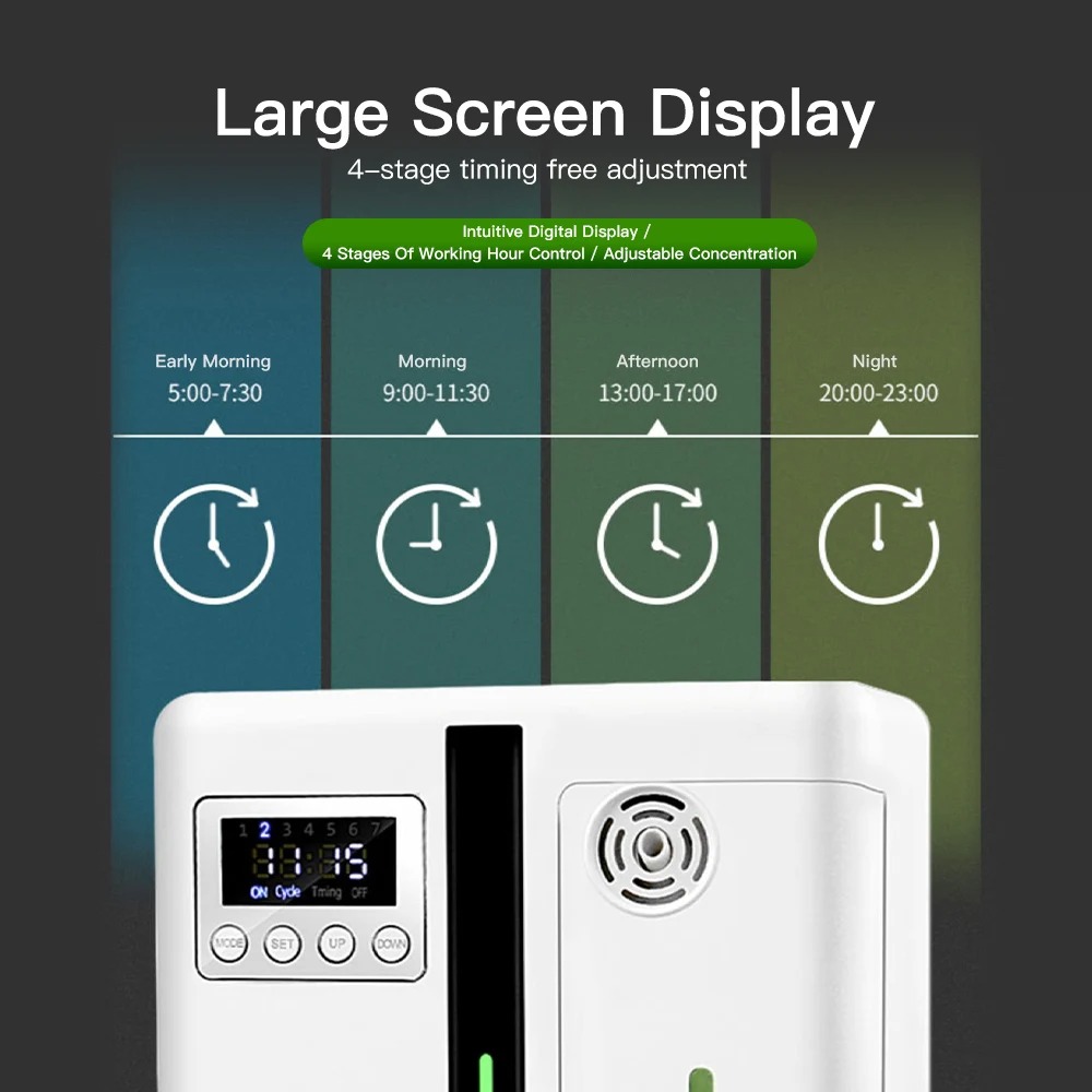 NAMSTE Wall Mounted Electric Aromatherapy Diffuser Bluetooth Timer Perfume Essential Oil Dispenser For Hotel Room Freshening