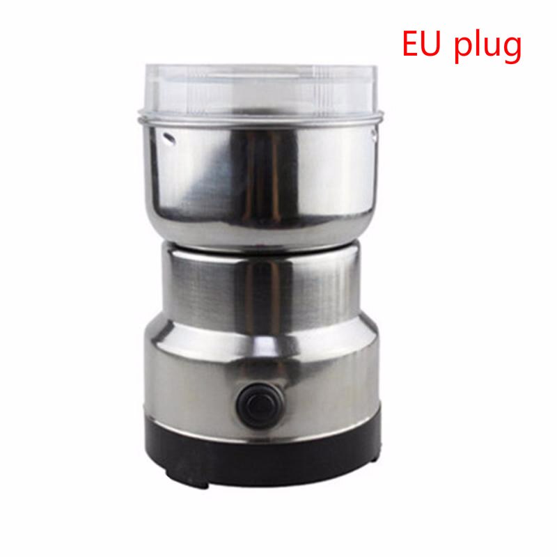 ! Electric Coffee Grinder Kitchen Cereals Nuts Beans Spices Grains Grinding Machine Multifunction Home Coffe Grinder Machine: EU plug 220V