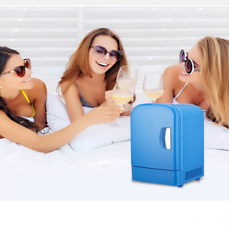 Mini 12V Car Camping Small Refrigerator Mini Fridge Cooler & Warmer Enough Capacity 4L Food Fruit Storage Freezer Cooling Box