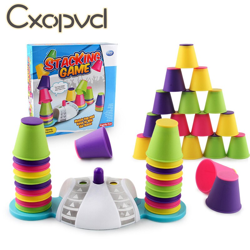 Kleurrijke Stapelen Cups Game, Stevige Plastic, Klassieke Familie Spel, Grote Idee Voor Jongens En Meisjes, veel Plezier