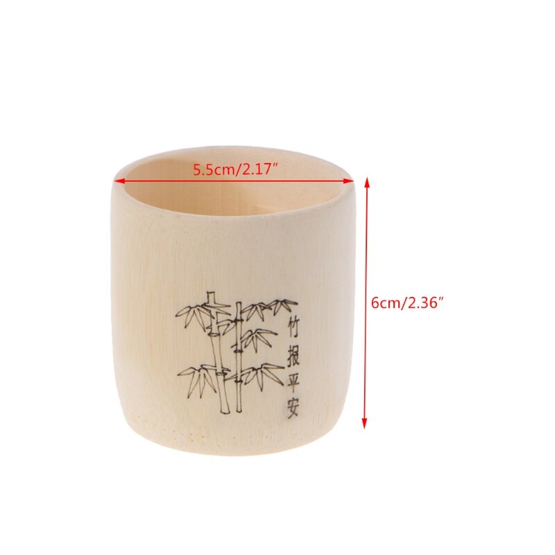Taza de madera de bambú para beber café, té, cerveza, leche, vino, vaso