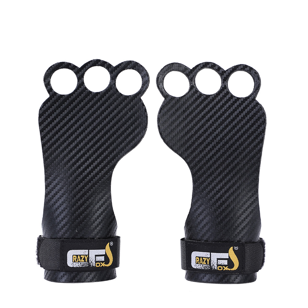 Carbon gymnastik håndtag til vægtløftning crossfit pullups træning håndfladebeskytter gym greb handsker ergonomisk