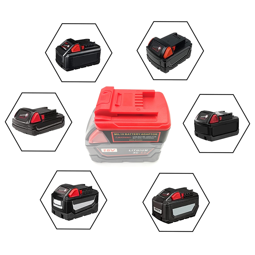 Akku-Werkzeug-Adapter-Konverter für Milwaukee 18 V Li-Ion-Akku für Einhell Power X-Change 18 V Li-Ion-Akku-Werkzeug