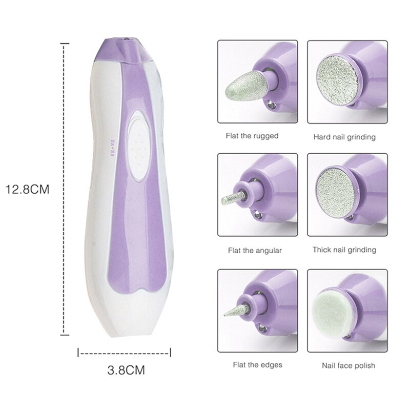 Electric Nail Care Manicure Pedicure Set Nail Trimmer Polish Smooth Rechargeable Beautiful Hand Nail Art Tools Portable