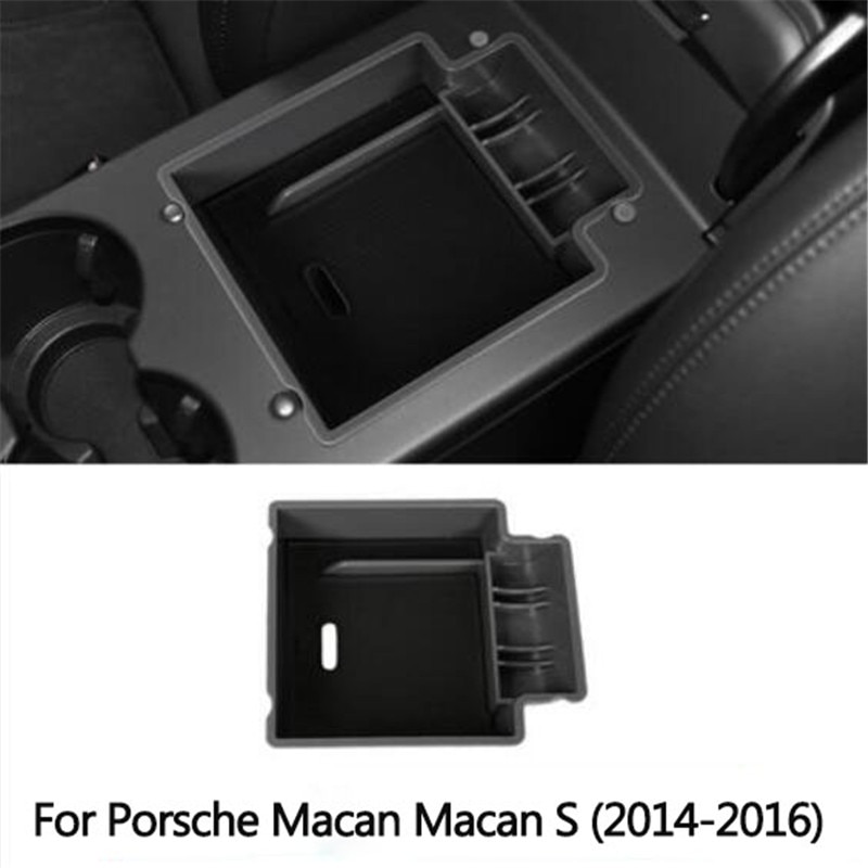 Automobile Armrest Storage Box For Porsche Macan Macan S Center Console Container Storage Organizer Accessories