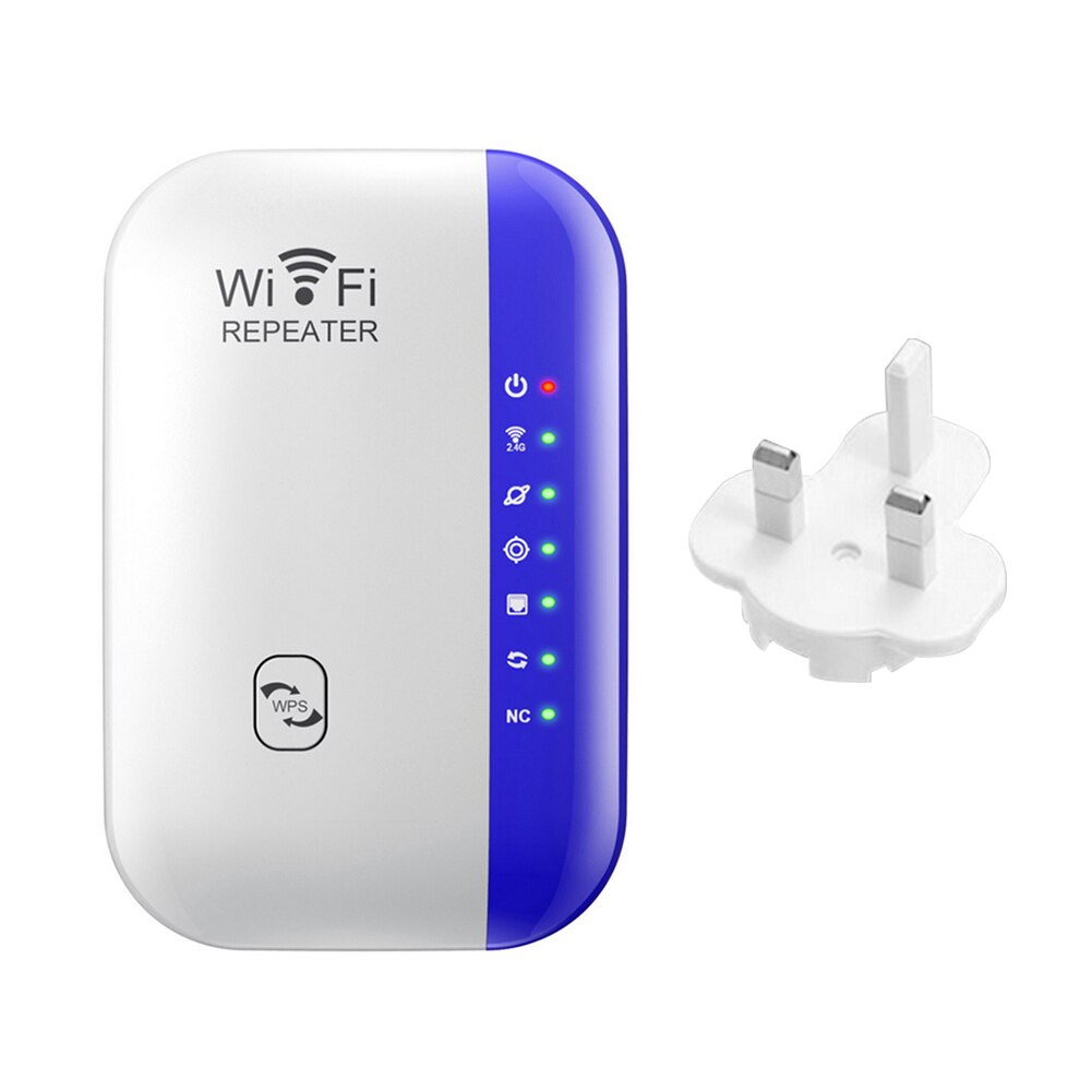 300M amplificador repetidor WiFi amplificador teléfono móvil ordenador señal inalámbrica extensor de rango para interior 90X80X70mm: UK Plug