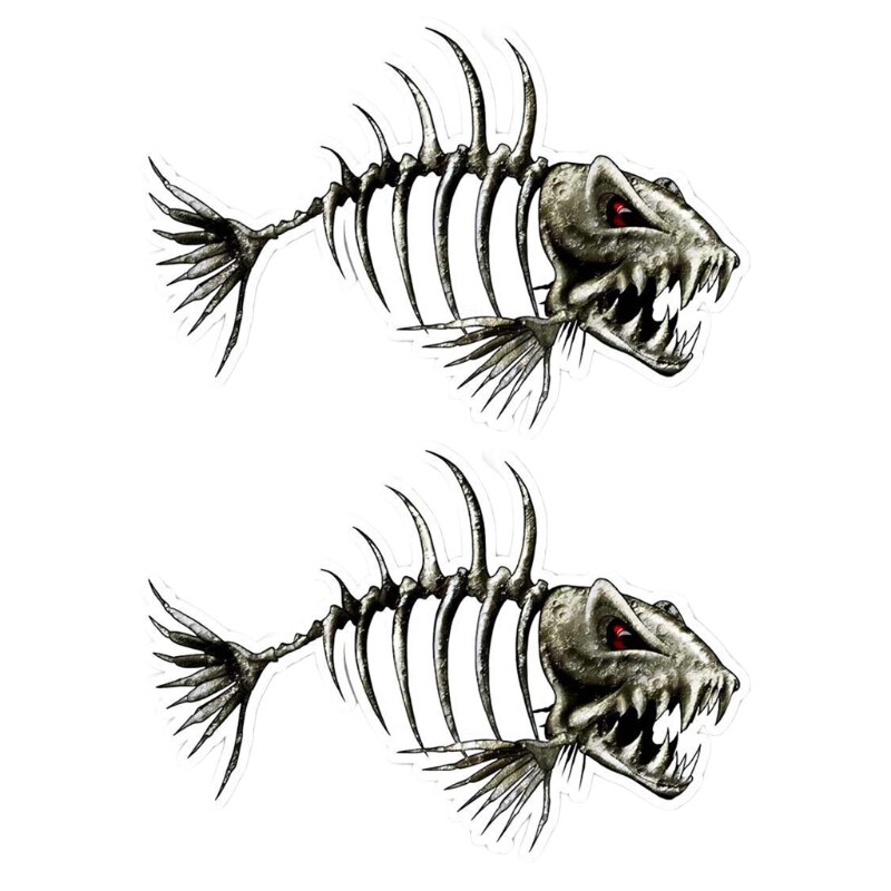 2Pcs/Lot Decals Sticker for Canoe Kayak Boat Fishing Canoe Graphics Car Reflective Graphics Sticker Accessories: 3