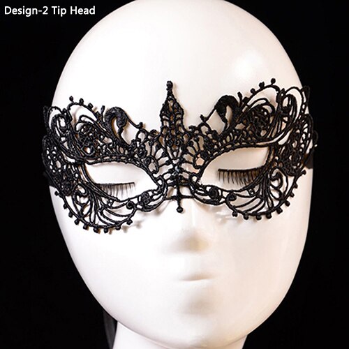 Kvinder sort blonde sommerfugl cat eye ansigtsmaske maskerade fest bal bal kostume halloween masker: Spidshoved