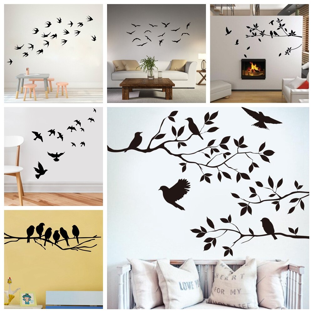 Vliegende Zwaluwen Muursticker Voor Thuis Muur Decor Stickers Op De Vinyl Muurschilderingen Woonkamer Decoratie Dieren