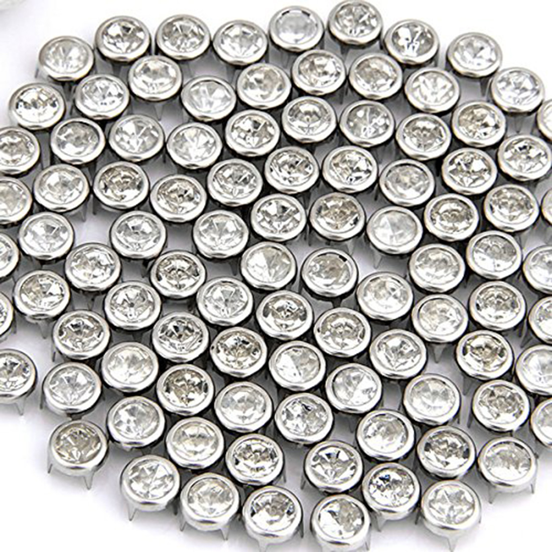puntas Punk tachuelas cono plano rápido remaches decorativos DIY Set 7mm para ropa bolsa zapatos cuero Rhinestone