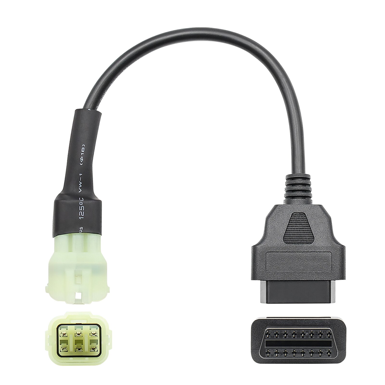 16Pin-6Pin Motorcycle OBD Cable Plug Cable Protective OBD2 Adapter Converter Cable Diagnostic Cable Adapter for KTM