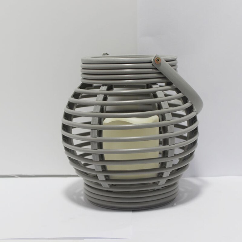 Bougie en rotin en plastique artisanal, accessoires de scène, lampe de décoration intérieure de cour, pendule suspendu à double usage