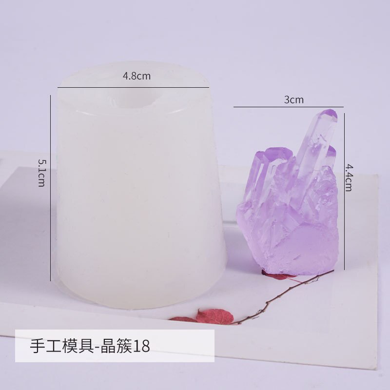 Di cristallo Frammenti Stampo In Silicone Al Quarzo Shard Della Muffa Della Resina Epossidica Rifornimenti di Arte di Cristallo Agata Cluster Cavità Dello Stampo UV Dei Monili Della Resina Della Muffa: 18