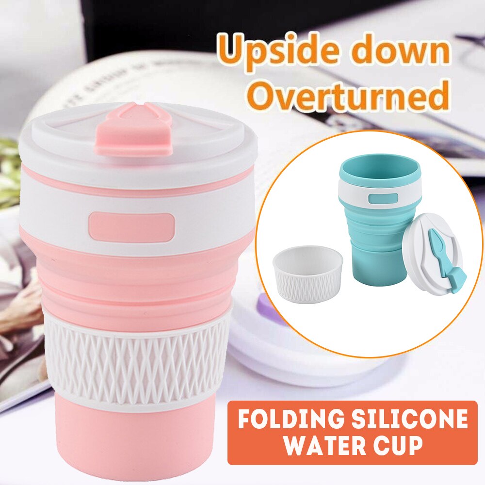 Opvouwbare beker, voedselveilige opvouwbare waterbeker, telescopisch opvouwbaar, reisbeker