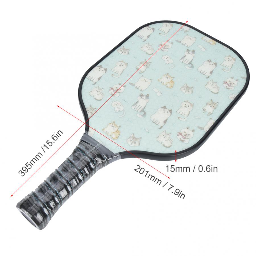 Portable Pickleball Paddle Fiberglass Pickleball Paddle Elastic Roughened Surface Sport Equipment with Breathable Handle Grip