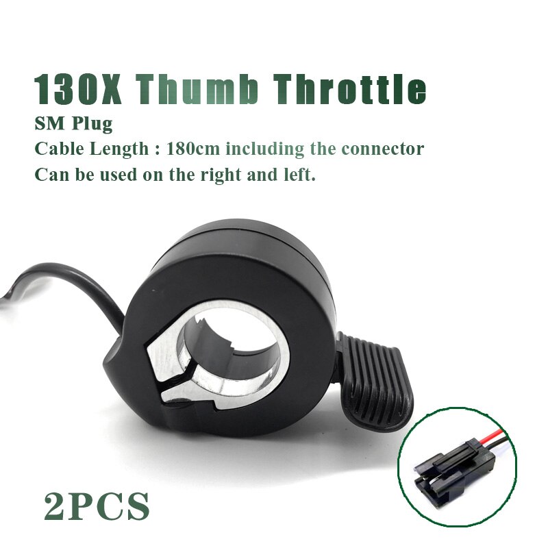 Kaihua thumb throttle elektrisk scooter cykel 130x thumb throttle ebike 3 pin vandtæt stik: Sm 130x 2 stk