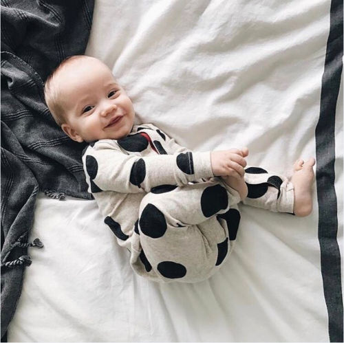 Babyjongens meisjes baby schattige koe romper jumpsuit kleding trui outfits