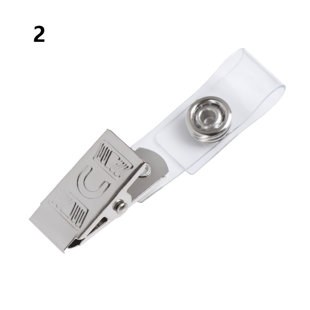 10pcs Metal Pull Key Name Tag Card Clip Holders Binder Stationary Lanyard Clip Retractable ID Card Badge Reel Pull 4 Styles: 2