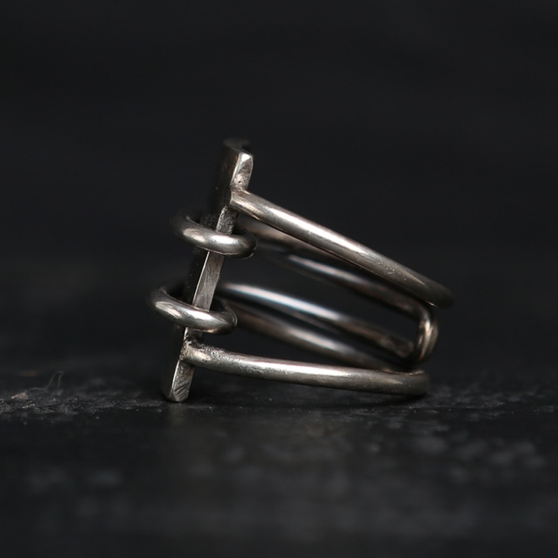 Rostfritt stål viking enkel ring geometri vintage hammare retro punk klassisk ring manlig finger kärlekssmycken för man osr 526