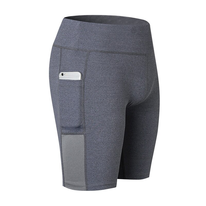 Dame sportsshorts elastiske åndbare sidelommer stramme femte bukser til sport  do2