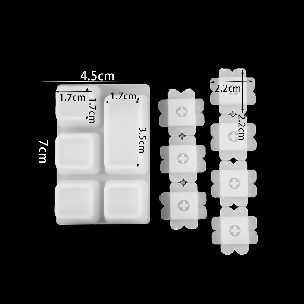Moules en Silicone pour capuchon de clé de clavier mécanique de jeu, moule de moulage en résine époxy cristal pour bricolage, outils de fabrication artisanale faits à la main 1 pièces: WHITE
