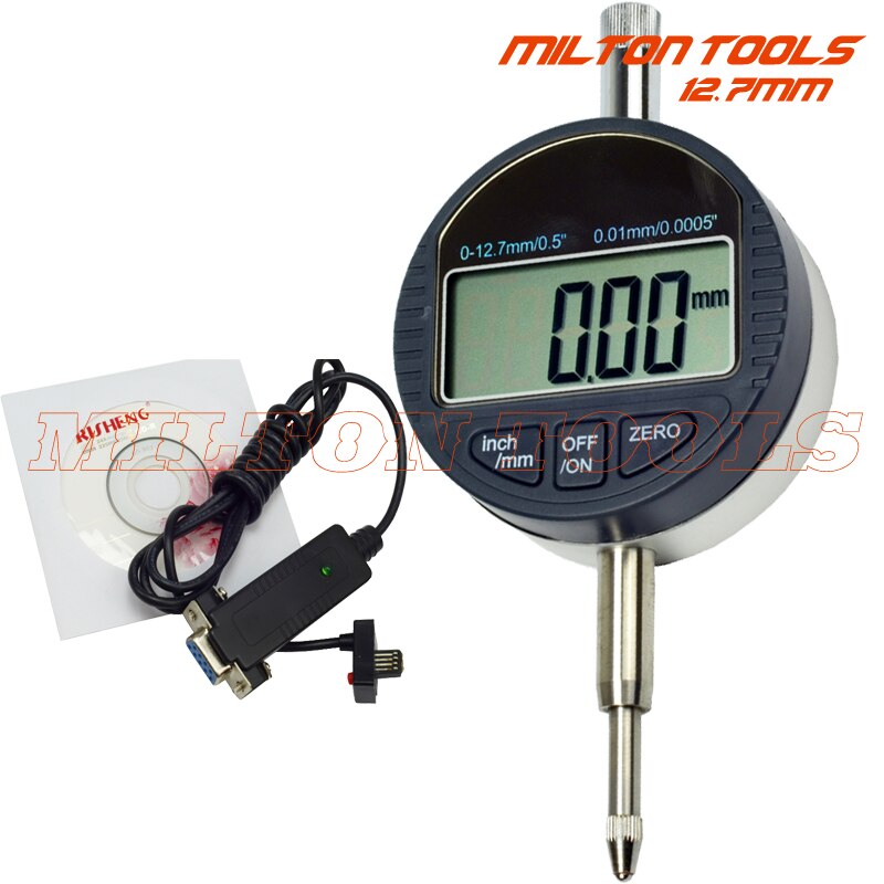 0-12.7mm/0.5 0.01mm digital indicator with output datalink electronic indicator with RS232 (9holes) and USB Adapter