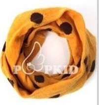 Schattige stippenprint kinder infinity sjaal winter breien meisjes jongens ring sjaals baby nekwarmer: Geel