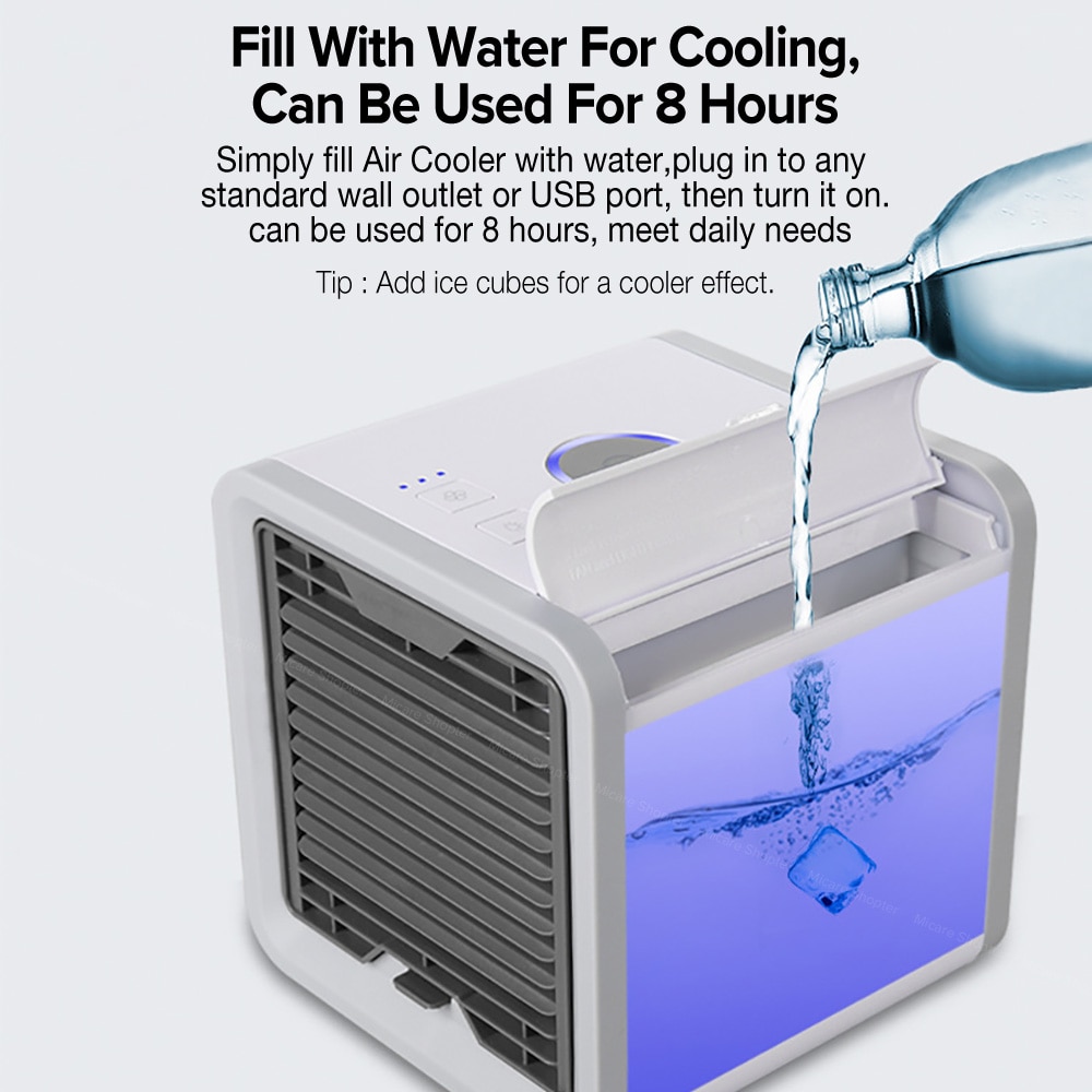 Bærbar luftkølerventilator mini mobil klimaanlæg til hjemmet køleventilator bærbar klimaanlæg personlig plads usb skrivebord fans