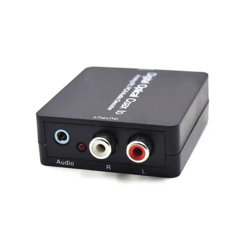 Dac-forstærker digital-til-analog lydkonverter rca 3.5mm- stik hovedtelefonforstærker toslink optisk koaksialindgang til dolby dts stereo