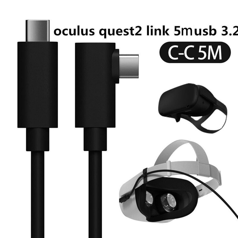 5m usb-typ-c-kabel für quest 1 2 link kompatibel vr-datenübertragung schnelllade-usb- 3.2- typ-c-auf-usb-c-adapter